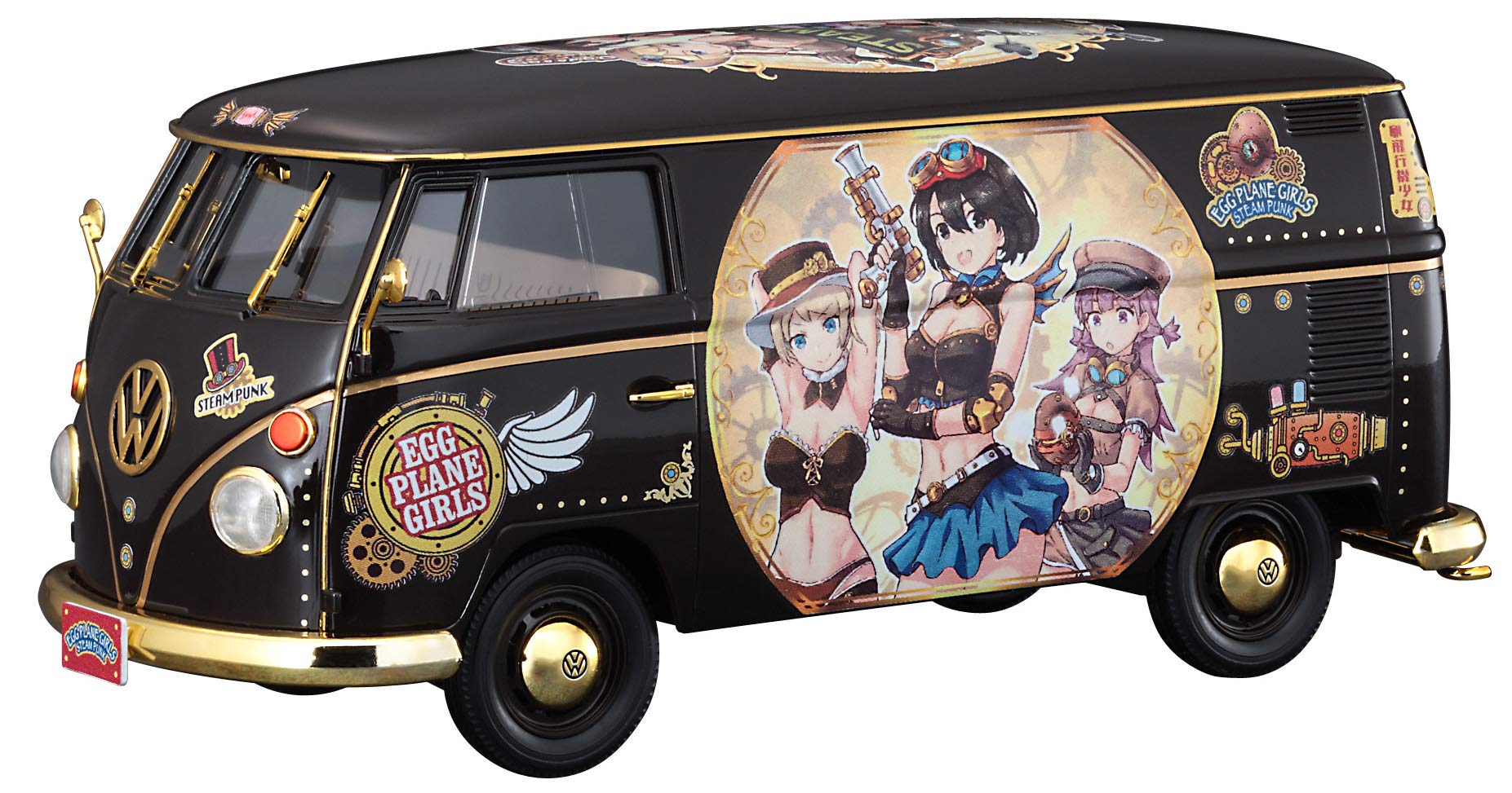 1/24 Volkswagen Type 2 Delivery Van Egg Girls Steampunk Plastic Model