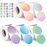 Humyoun 2500 Pcs 2 Inch Circle Thermal Sticker Labels Self Adhesive Round Direct Thermal Labels Multipurpose Printer Stickers for DIY Logo Design, Qr Code, Name Tag(Gradient Color)