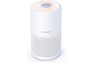 FULMINARE Purificateur d'air silencieux avec filtre à air HEPA H13 et veilleuse pour chambre, bureau et salon, petit purifica