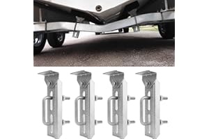 joytrace 4 PCS Boat Trailer Bunk Brackets 8" Galvanized Swivel Bunk Bracket Kit, for 1.5"x3", 2"x3", 3"x3" Boat Trailer Crossmember Accessories