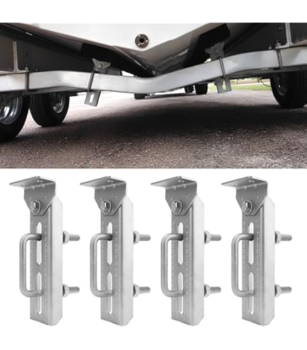 Extreme Max 12" Galvanized Swivel Bunk Brackets For 1.5x3" Trailer Crossmembers - 2 Pack
