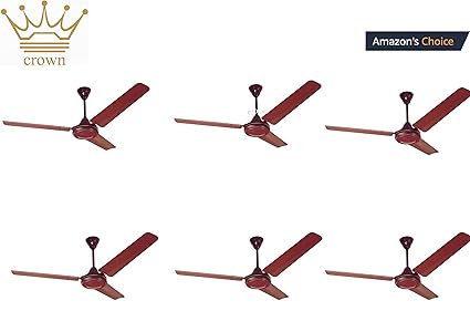 Buy Crown Economy Brown Ceiling Fan Hispeed Pack Of 6pc Online At
