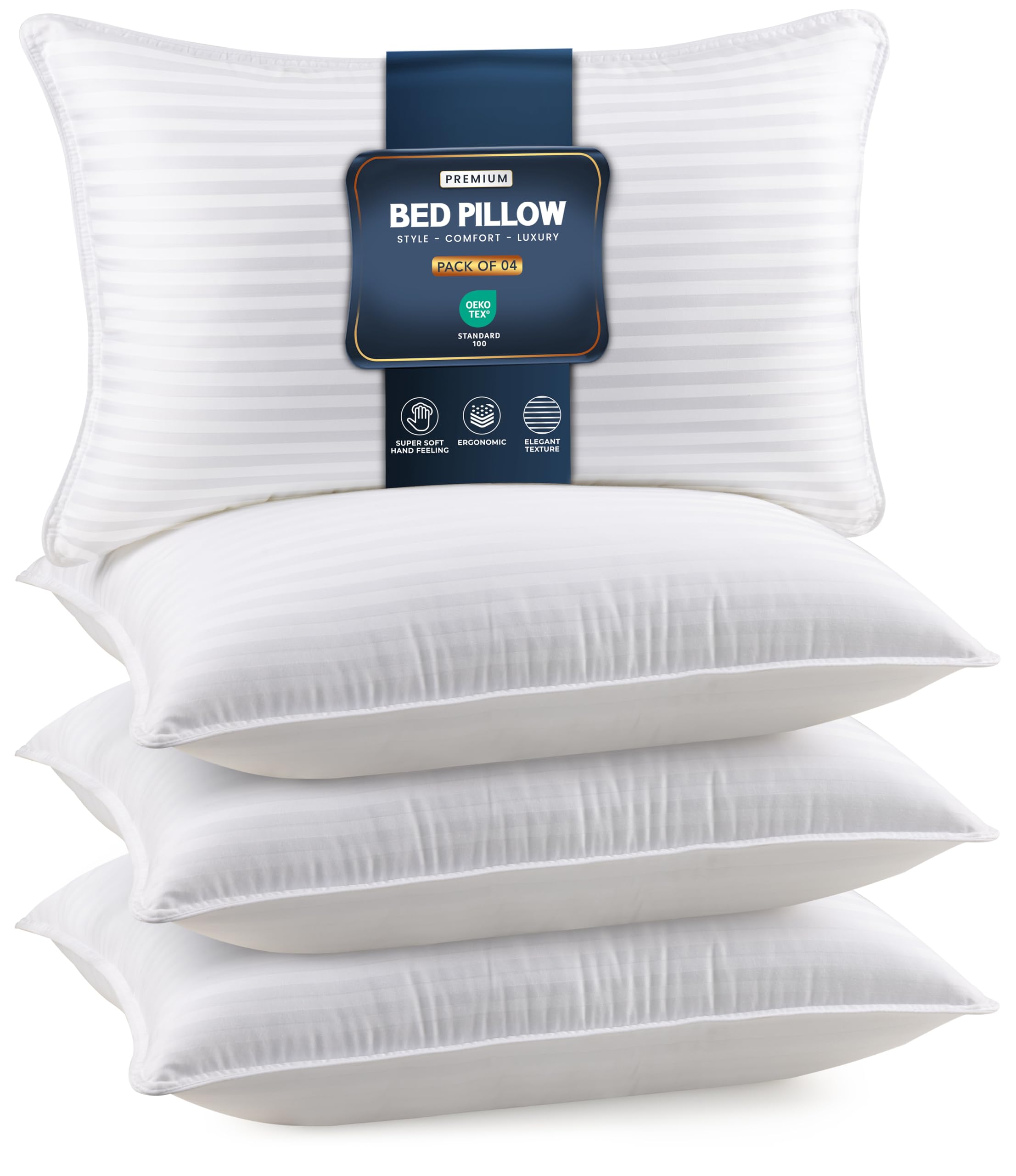Utopia Bedding Hotel Bed Pillows for Sleeping, Pillows Queen Size Set of 4
