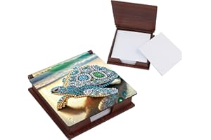 FORMEYDEMI Turtle Diamond Painting Kit Note Box,Memo Paper Storage Box Diamond Art,Sticky Note Holder Diamond Art,Diamond Painting Memo Pad For Office Desk. (Turtle)