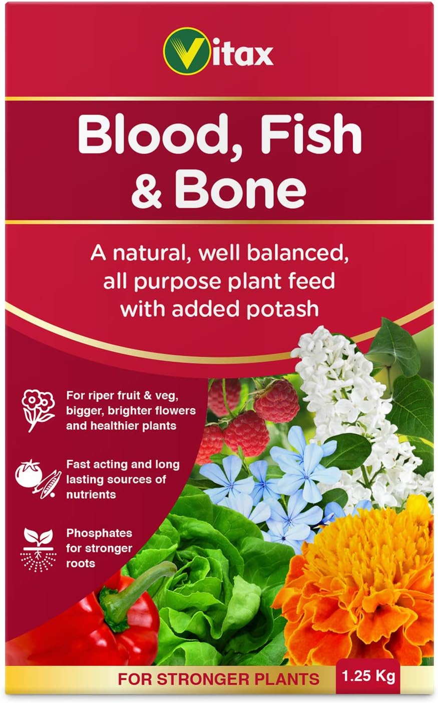 Vitax Blood Fish and Bone Organic Fertiliser 1.25kg Slow Release