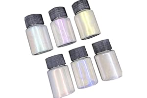 6Bottle Mica Powder Pearl Pigment for Beautiful Mica Soap Making 6 Colors 0.35oz/10g