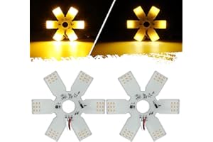 Partsam LED Air Cleaner Light 7.8" Inch Ultra-Thin Hex Style Dual Function Interior 54 Diodes Decorative Air Breather Lamp fo