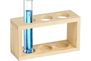 SHIDOW Wooden Test Tube Rack, Lab Test Tube Holder, Test Tube Wooden Centrifuge Tube Holder (3 Holes)