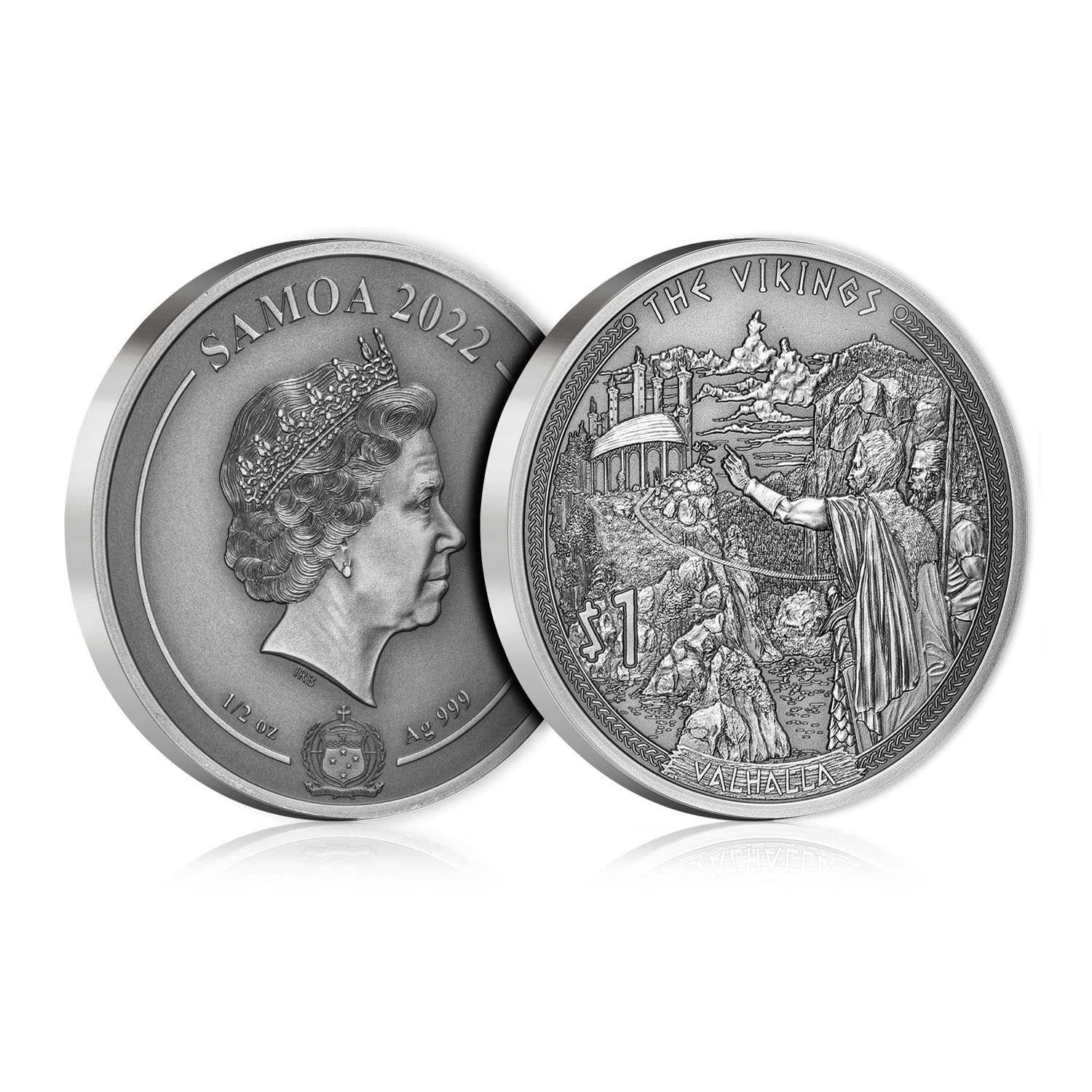 The Vikings Collection Limited Edition 0.5 oz Solid Silver Coin - Valhalla
