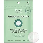 Rael Miracle Microcrystal Spot Cover - Hydrocolloid, Patches with Tea Tree Oil, Early Stage (9 Count)