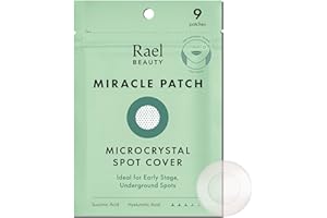 Rael Miracle Microcrystal Spot Cover - Hydrocolloid, Patches with Tea Tree Oil, Early Stage (9 Count)
