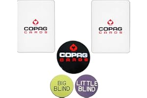 Brybelly Poker Accessory Set - Includes 2 Copag Cut Cards, 1 Copag Dealer Button, 2 Bonus Blind Buttons - For Poker, Blackjack or Any Other Card Game - Adults Only
