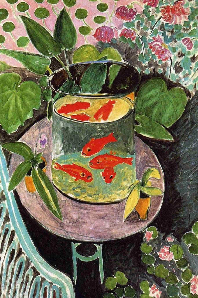 Photo 1 of Henri Matisse Goldfish Matisse Wall Art Abstract Art Poster Print French Fine Art Colorism Abstract Poster Prints Aesthetic Henri Matisse Paintings Cool Wall Art Print Poster 16x24