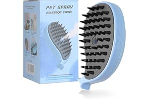 EUWYIO Cat Steam Brush for Shedding, 3 in 1 Cat Steamy Brush, Cat Grooming Brush With Steam, Rechargeable Steam Pet Brush for Dog And Cat,Self Cleaning Steam Brush for Massage,Clean and Removing Loose Hair