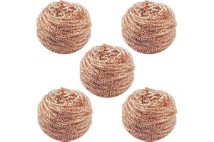 TUCCOSS Soldering Iron Tip Cleaner, High Temperature Resistant Solder Tips Cleaning Wire Ball Soft Coiled Brass Metal Scrubber Replacement Tip Cleaner Kit for Soldering Station Welding Gun (5 Pack)