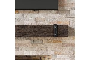 MANTELSDIRECT Thermastone 72 Inch Concrete Fireplace Mantel Shelf | Banded Style | Non-Combustible & Heat Resistant | Indoor or Outdoor Use | ProCoat Coating for Heavy-Duty Protection | Lighter Weight