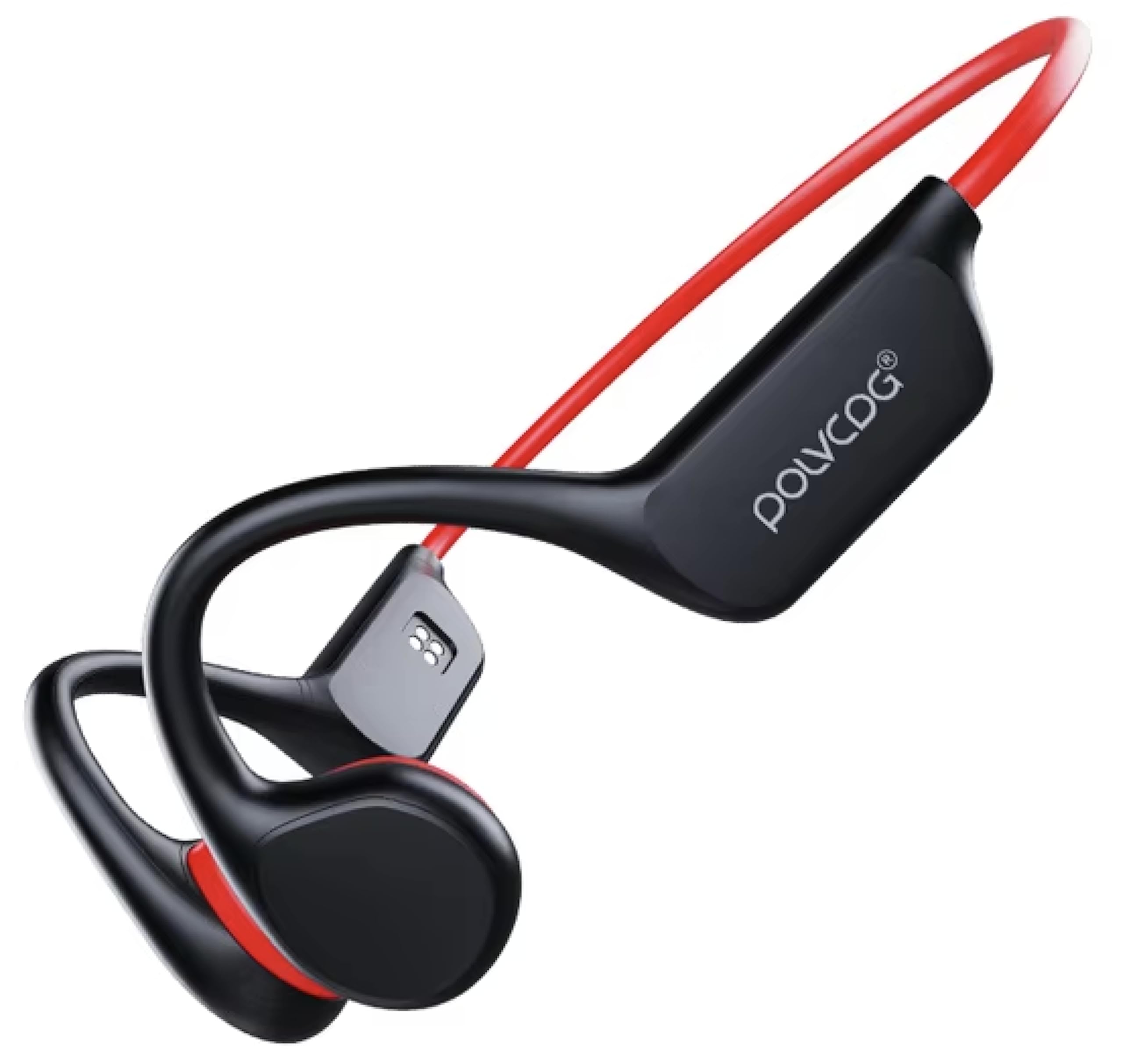 POLVCDG Bone Conduction Headphones - 32GB Bluetooth 5.3 Wireless IPX8 Waterproof Open-Ear Headset with Mic | For Swimming, Sports, and Fitness
