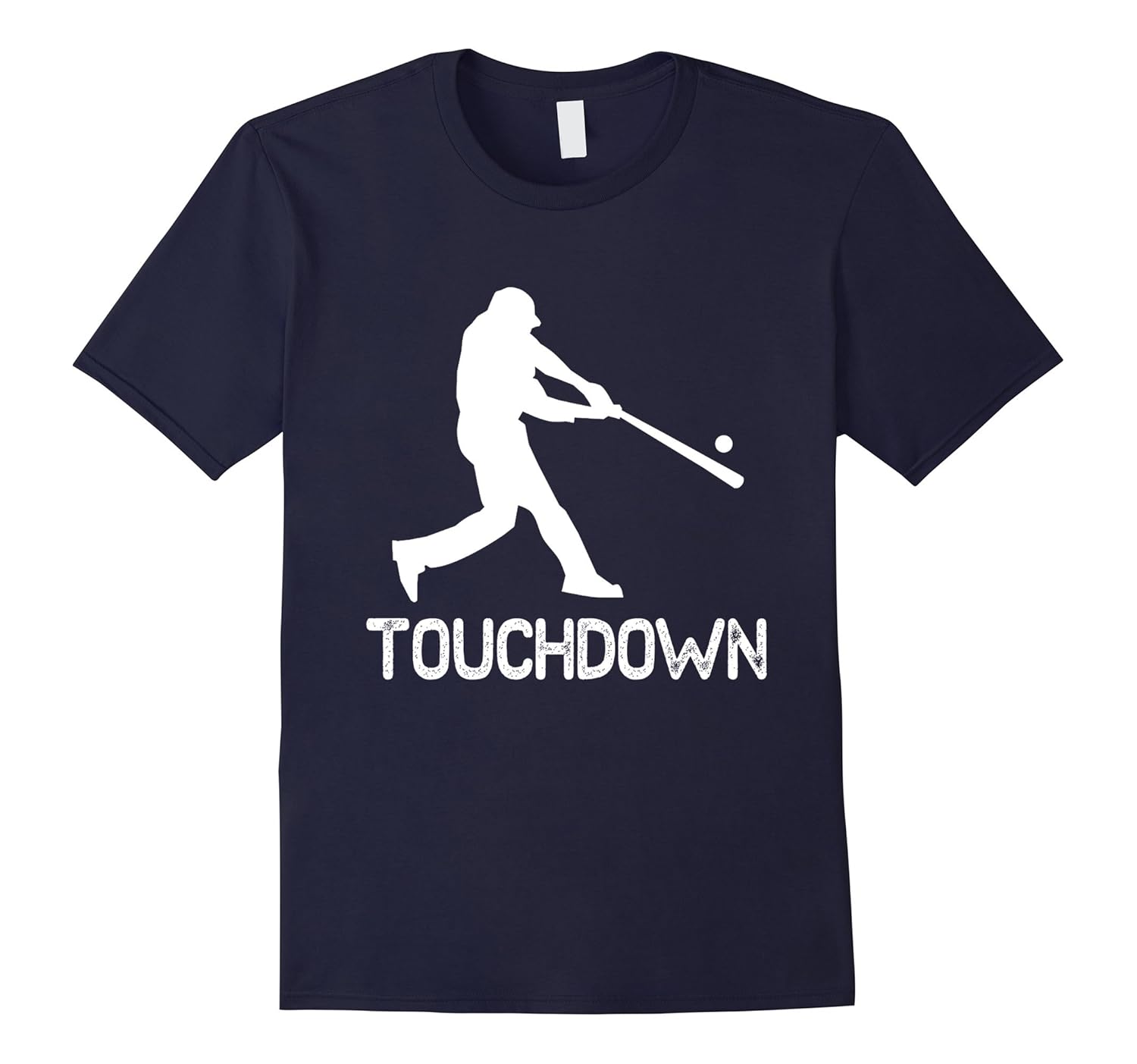 Distressed Funny Touchdown Baseball Sports Fractal Tee-Rose