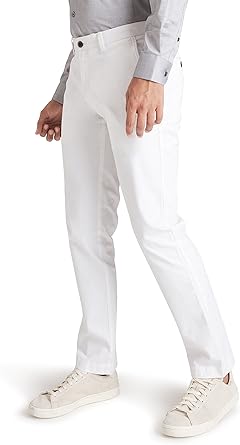 white stretch chinos