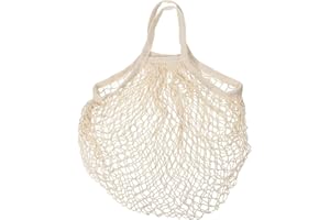 MECCANIXITY Cotton Mesh Bag Reusable Washable Mesh Net String Grocery Bags Organizer for Fruits Vegetables Shopping