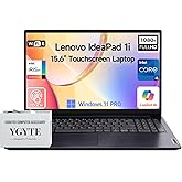 Lenovo 2026 Ideapad 1i 15 Inch Touchscreen Laptop Computer, 15.6" FHD IPS Touch Screen Laptop, Intel 10-Core i5 1335U (>i7-1255U), Windows 11 Pro 40GB RAM 2TB SSD, 10-Key, wYGYTE