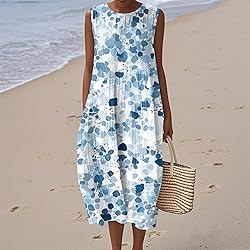 Casual Summer Fall Dresses for Women Cotton Linen