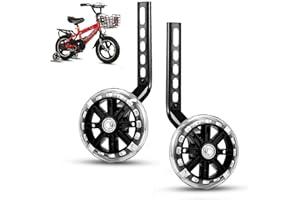 Bike Training Wheels Stronger Bicycle Stabilizers Mounted Kit for Kids Single Speed Bicycle (1 Pair) (Black)