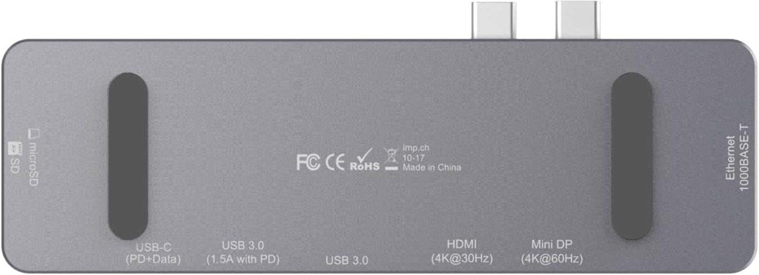 LMP USB-C Compact Dock 4K 8-Port Space Grey - Image 5