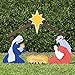 Outdoor Nativity Store Holy Family Nativity Scene - 3 Weatherproof Nativity Set Figures for Outdoor Christmas Decoration - Easy to Assemble & Store - Large, Colorful