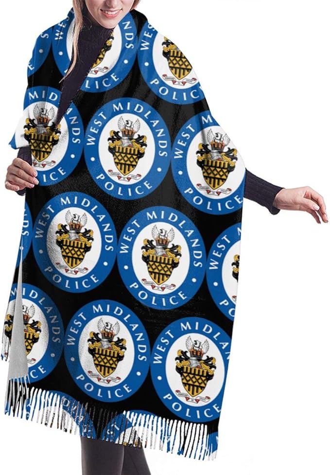 West Midlands Police Women's Warm Super Soft Pashmina Scarf With Fringes Shawl Wrap Scarf at