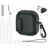 Kickstand Case Compatible with Huawei FreeClip 2 with Safety Lock | Keychain &amp; Lanyard and Cleaning kit, Soft TPU and Hard PC, Military Grade Drop Shockproof Full Protection Cover for Women Men