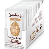 Justin's Classic Peanut Butter Squeeze Packs - 1.15 oz - 10 pack | Made with Peanuts - Shelf Stable Sandwich Spread - Certifi