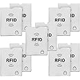 SaiTech IT Set of 10 RFID Blocking Sleeves Best way to Protect your Cards from Electronic Theft, Durable, Lightweight and Compact Design to fit in any Pocket or Purse (Silver)