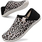 Spesoul Fuzzy House Slippers for Women Men Indoor Closed Back Lightweight Cozy Faux Furry Lining Barefoot House Shoes Slipper Socks for Bedroom Home Office Yoga Outdoor Walking Shoes