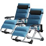 LILYPELLE Zero Gravity Chair, Premium Lawn Recliner Folding Portable Chaise Lounge with Detachable Cushion, Headrest and Cup Holder, Reclining Patio Lounger Chair