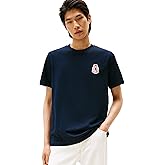 Tommy Hilfiger Mens Short Sleeve Cotton Graphic T-Shirts with Rubberized Crest Logo