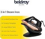 Beldray 2 In 1 Handheld Steam Iron Corded/Cordless, Ceramic Soleplate, 300ml view 2
