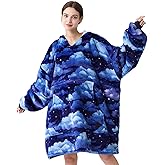 THREE POODLE Wearable Blanket Hoodie for Women, Oversized Sherpa Sweatshirt Blanket for Adults Men, Cozy Hooded Blankets, Gifts for Teen Girls Women Mom Sister