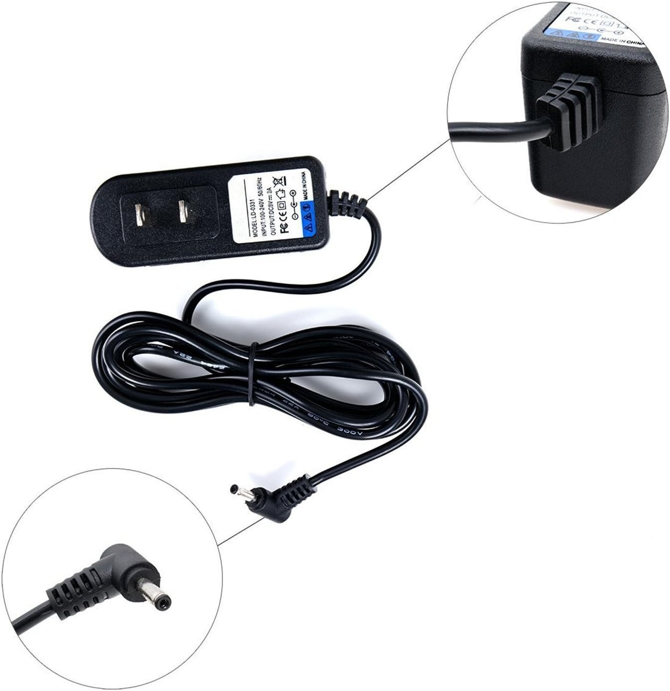 6.5 Ft Long 2A AC/DC Wall Power Charger Adapter Cord For RCA Galileo Pro 11.5" RCT6513W87DK Maven Pro 11.6 RCT6213W87 DK RCT6213W87DK RCT6213W87DKF C Tablet: Computers & Accessories