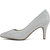 CITYCLASSIFIED Capri ~ Women Pointed Toe High Heel Pump with Cushioned Footbed
