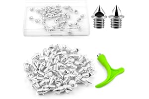 FATLBSEV 3/16 Inch Carbon Steel Track Spikes, 48 Pieces Lighter Weight Spikes Track Shoes, Each Nail Weighs Only 0.47 Grams, Used for Track and Field Sprinting or Cross Country