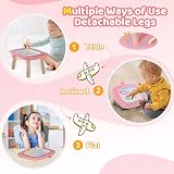 Kikidex Magnetic Drawing Board Pink for Toddlers 1-3 Years 8.7in Doodle view 5