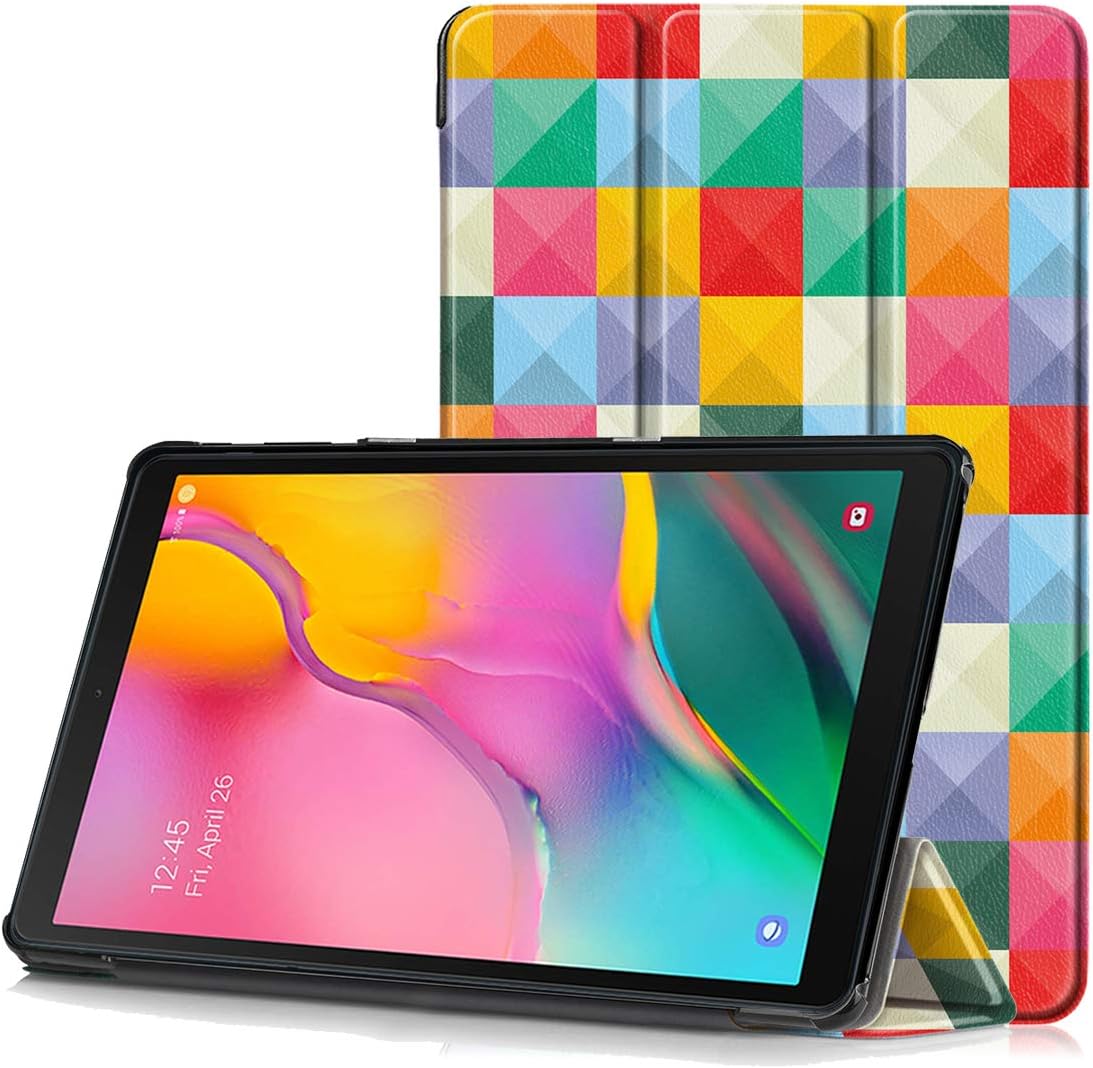 Bleosan Case for Samsung Galaxy Tab A 10.1 2019 - Ultra Slim Lightweight Trifold Stand, Folio Case Hard Cover for Tab A 10.1 Inch Tablet SM-T510/SM-T515 2019 Release