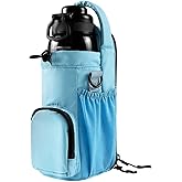 Magnetic Gym Bag for Men and Women, Magnetic Water Bottle Holder for Gym, Small Gym Bag, Gym Gifts for Women and Men (Blue, <40 OZ)