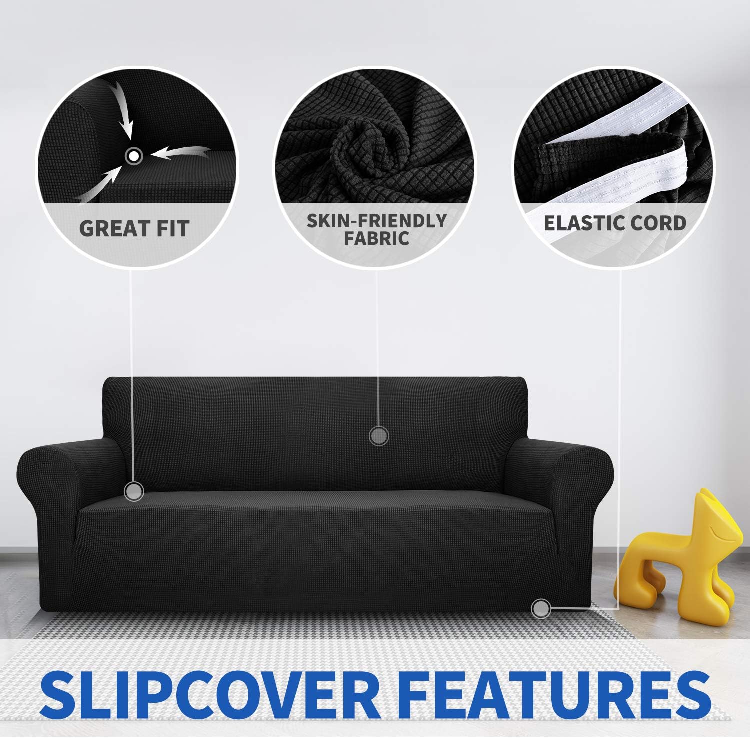MAXIJIN Super Stretch Couch Cover for 4 Seater Couch - Image 4