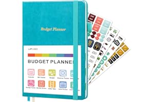 Budget Planner, UpUGo Monthly Accounts Book and Bill Tracker, Undated Financial Organizer, Expense Tracker Notebook, Manage and Optimize Your Finance, A5 Size, Lake Blue