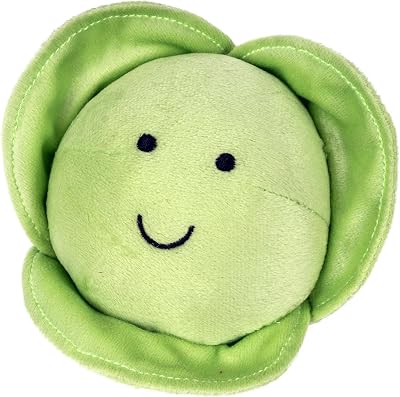 Petface Foodie Faces Fluffy Sprout Plush Dog Toy with Squeaker