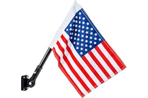 IFEOLO American Flag and Pole Swing Set Accessories - Outdoor Double Sided USA Flag with Pole and Mounting Hardware, Small American Flag for Treehouse Playhouse Backyard Decorations