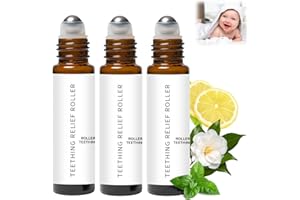 3Pcs Velaria Teething Roller, Teething Roller All Natural for Babies, Baby Teething Oil Roller, Natural Relief with Chamomile