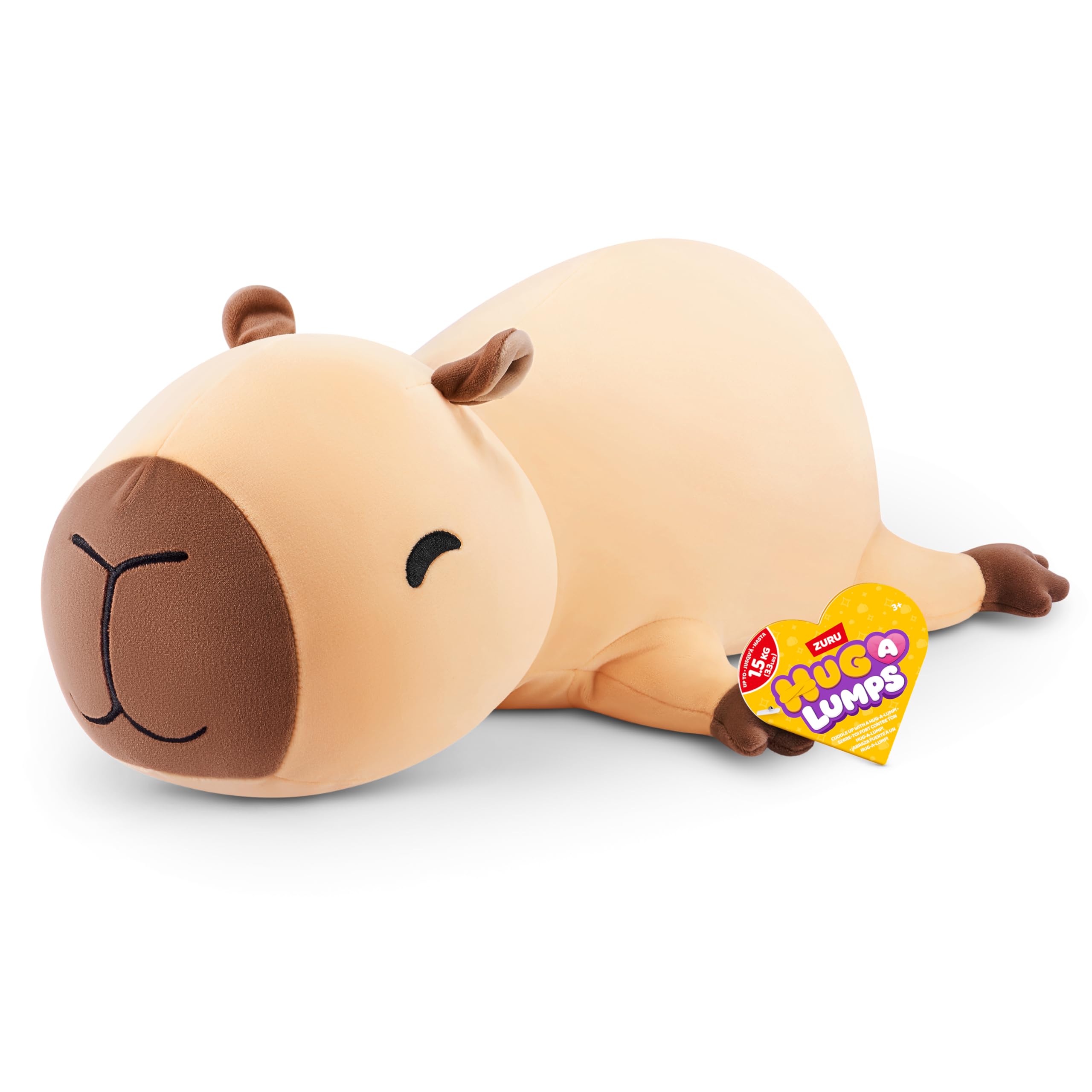 Hug-A-Lumps Capybara (Medium) Connie by ZURU, Cuddly Squishy Weighted Plush